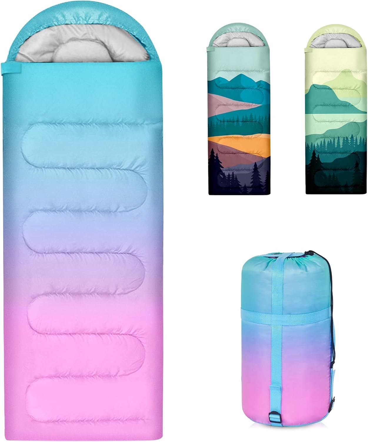 613ENsdPn-L._AC_SL1500_.jpg Sleeping Bags for Adults, 3 Seasons Warm Cold Weather Lightweight Waterproof Backpacking Camping Sleeping Bag for Camping Hiking Traveling Outdoor, Camping Gear Equipment - Image 1