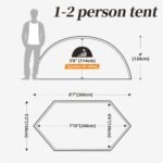 1 Person Tent for Camping, Backpacking Tent with Easy Setup, 3 to 4 Season Camping Tents, Lightweight Outdoor Tent for Hiking Mountain Hunting - Image 2