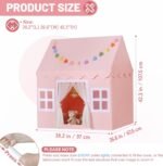 Kids Play Tent Indoor: with Mat, Tassel Garland, Star Lights - Pink Girl Tent Playhouse for Toddlers Kids Toys for Boy Girl Birthday Gift for Kids - Image 2