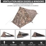 Ultralight Bivy Tent for 1 Person 3 Season Waterproof Single Person Backpacking Tent for Camping Hiking Backpack Travel Outdoor Survival Gear - Image 2