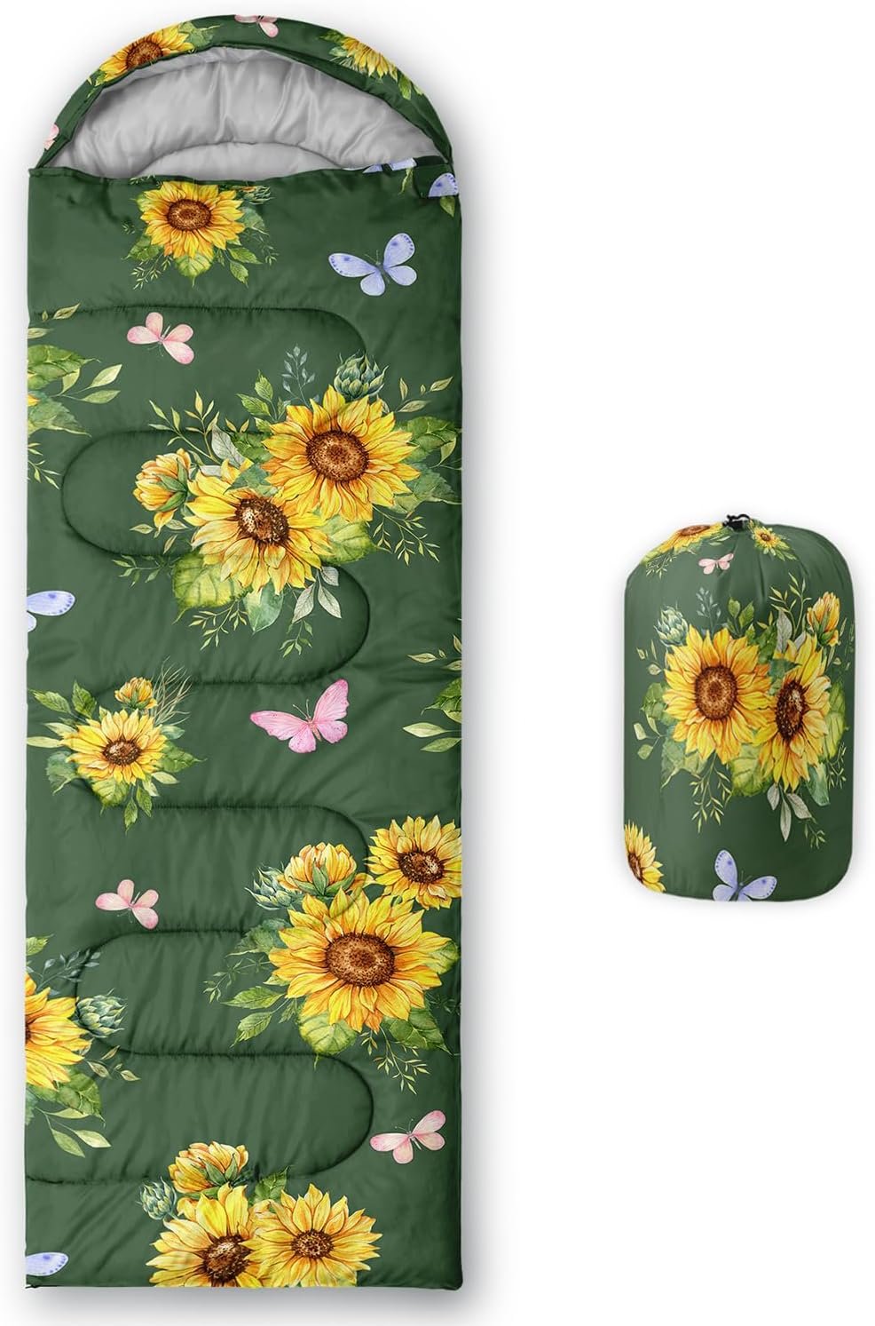 719uc3HIURL._AC_SL1500_.jpg Sleeping Bags for Adults and Kids Camping Sleeping Bags for Girls and Boys Lightweight Waterproof Cold/Warm 3-Season Outdoor Travel with Compression Bags - Image 1