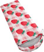 Kids Sleeping Bag for Boys Girls,Rocket Moon Print-Lightweight Warm Portable Outdoor Indoor-Waterproof Cold Weather Resistant Sleeping Bag for Camping Hiking - Image 2