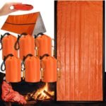 Emergency Sleeping Bag with Whistle, Portable Emergency Survival Bag, Lightweight Pocket Size Emergency Sleeping Bag, Waterproof Thermal Bivy Sack for Camping, Hiking (6)