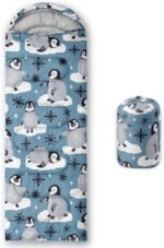 Kids Sleeping Bag for Boys and Girls,Monster Alien Print-Lightweight Warm Portable Outdoor Indoor-Waterproof Cold Weather Resistant Sleeping Bag for Camping Hiking