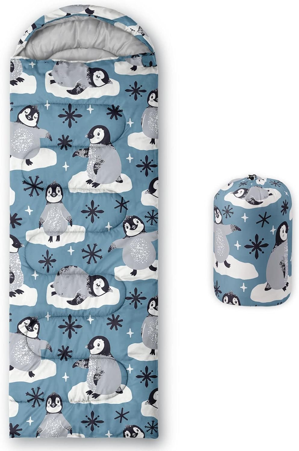 71pTkUka2hL._AC_SL1500_.jpg Kids Sleeping Bag for Boys and Girls,Monster Alien Print-Lightweight Warm Portable Outdoor Indoor-Waterproof Cold Weather Resistant Sleeping Bag for Camping Hiking - Image 1