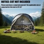 1 Person Cot Tent with Breathable Mesh Door and Screen Windows – Easy to Put Together, All-Weather Shelter for Camping & Backyard, Without Bed - Image 2