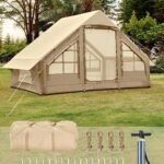 Inflatable Tents for Camping - Easy Blow Up Glamping Tent with Hand Pump, Waterproof PVC Air Inflatable Tent House for Family Weekend Camping